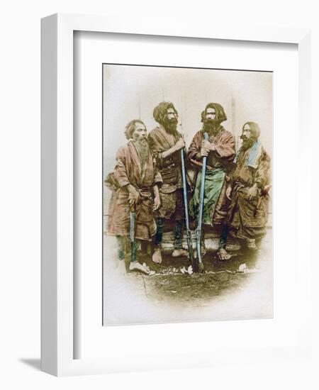 Group of Ainu People, Japan, 1882-Felice Beato-Framed Giclee Print