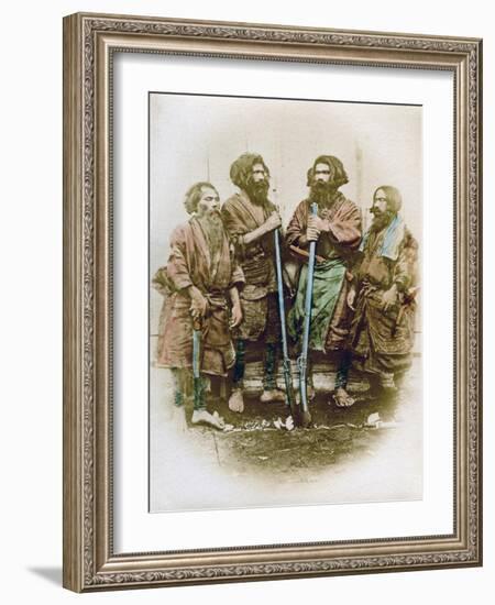 Group of Ainu People, Japan, 1882-Felice Beato-Framed Giclee Print