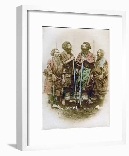 Group of Ainu People, Japan, 1882-Felice Beato-Framed Giclee Print