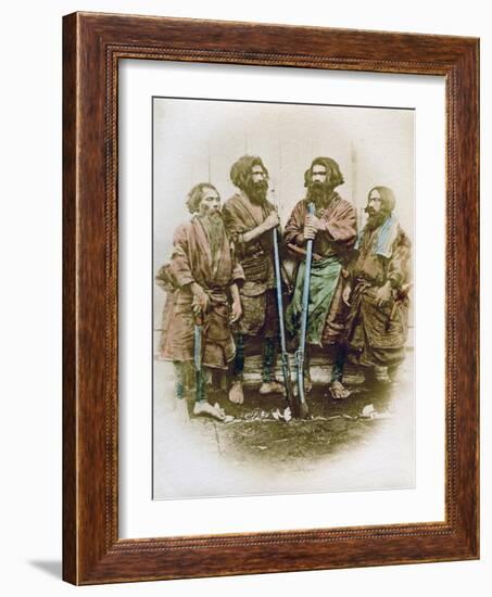 Group of Ainu People, Japan, 1882-Felice Beato-Framed Giclee Print