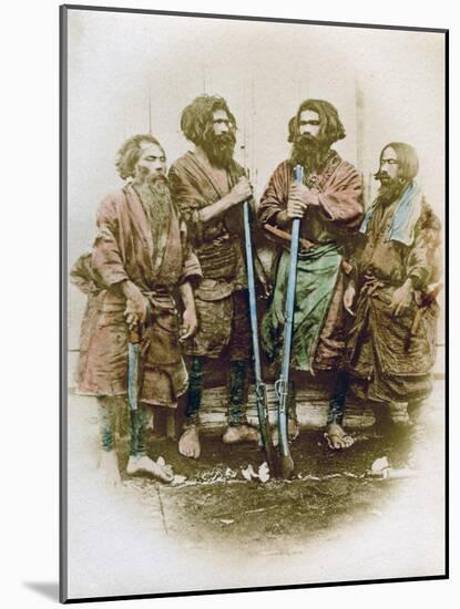 Group of Ainu People, Japan, 1882-Felice Beato-Mounted Giclee Print