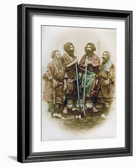 Group of Ainu People, Japan, 1882-Felice Beato-Framed Giclee Print