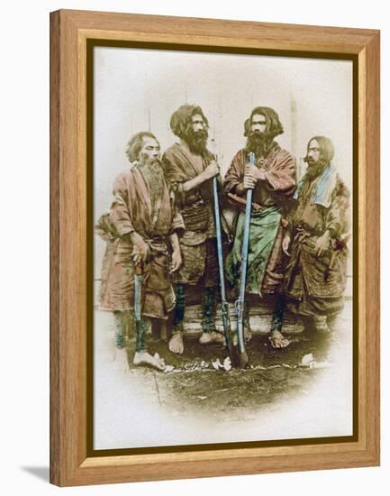 Group of Ainu People, Japan, 1882-Felice Beato-Framed Premier Image Canvas