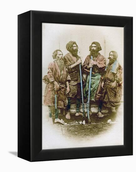 Group of Ainu People, Japan, 1882-Felice Beato-Framed Premier Image Canvas