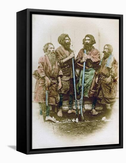 Group of Ainu People, Japan, 1882-Felice Beato-Framed Premier Image Canvas