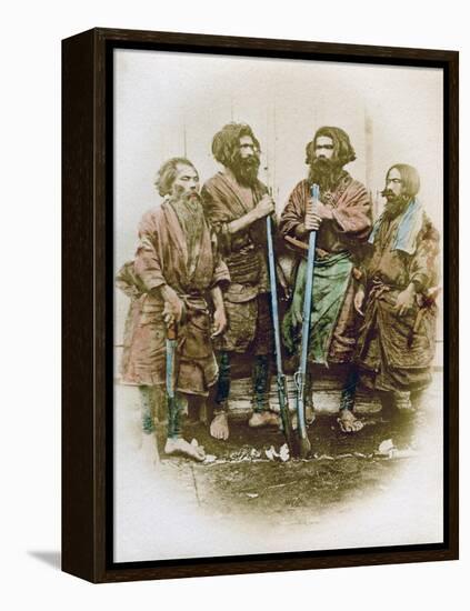 Group of Ainu People, Japan, 1882-Felice Beato-Framed Premier Image Canvas