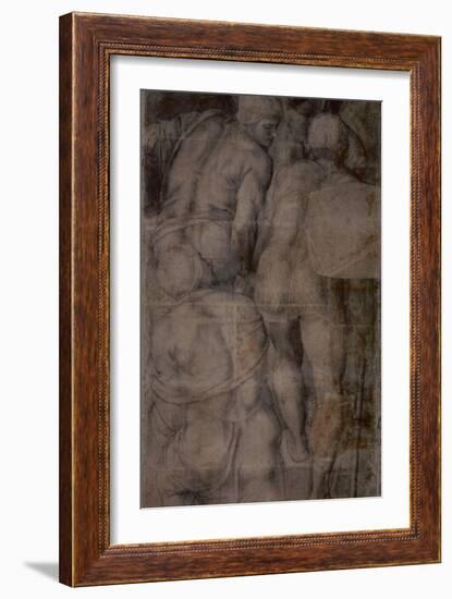 Group of Armigers (Soldiers), C. 1546-Michelangelo Buonarroti-Framed Art Print