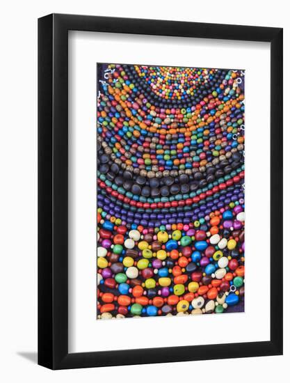 Group of beaded necklaces for sale at an antique market.-Stuart Westmorland-Framed Photographic Print