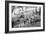 Group of Boys Carry Loaves of Bread from Wagons Near Beach Front in Woods.-null-Framed Art Print