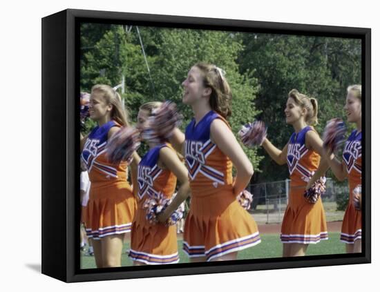 Group of Cheerleaders Cheering in a Field-null-Framed Premier Image Canvas