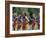 Group of Cheerleaders Cheering in a Field-null-Framed Photographic Print