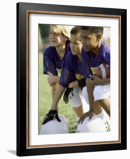 Group of Children in a Field-null-Framed Photographic Print