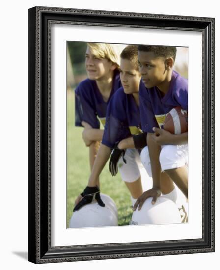 Group of Children in a Field-null-Framed Photographic Print