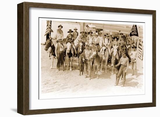 Group of Cowgirls on Horses-null-Framed Art Print