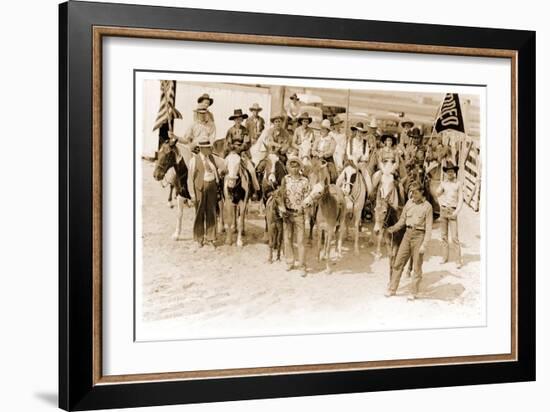 Group of Cowgirls on Horses-null-Framed Art Print