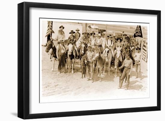 Group of Cowgirls on Horses-null-Framed Art Print