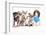 Group Of Dogs Dressed-Up : 5 Chihuahuas And A Shih Tzu-Life on White-Framed Photographic Print