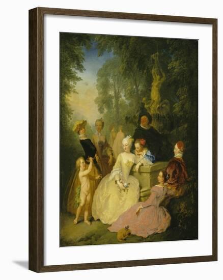 Group of Elegant Poeple in a Park, 1746-Christian Wilhelm Dietrich-Framed Giclee Print