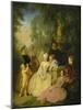 Group of Elegant Poeple in a Park, 1746-Christian Wilhelm Dietrich-Mounted Giclee Print