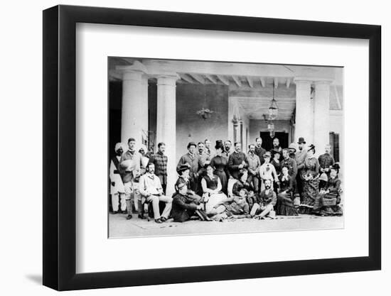 Group of Europeans in Colonial India, C.1870s-null-Framed Photographic Print