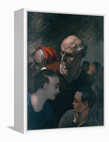 Group of Figures, 1854-Honore Daumier-Framed Premier Image Canvas