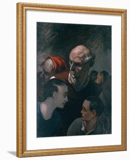 Group of Figures, 1854-Honore Daumier-Framed Giclee Print