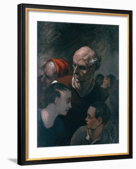 Group of Figures, 1854-Honore Daumier-Framed Giclee Print