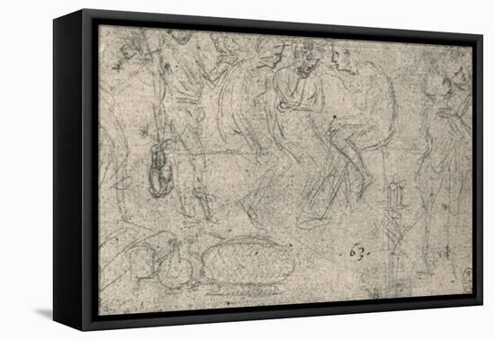 'Group of Figures in Conversation', c1480 (1945)-Leonardo Da Vinci-Framed Premier Image Canvas