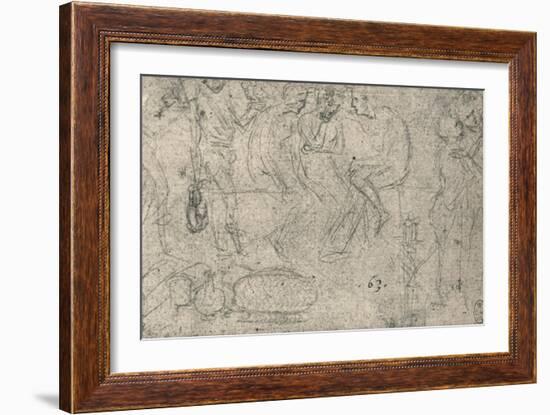 'Group of Figures in Conversation', c1480 (1945)-Leonardo Da Vinci-Framed Giclee Print