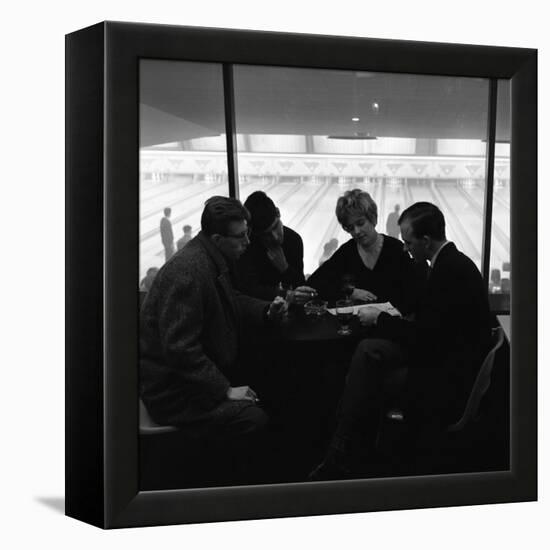 Group of Friends on a Night Out at Silver Blades Bowling Alley, Sheffield, South Yorkshire, 1964-Michael Walters-Framed Stretched Canvas