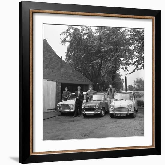 Group of Friends with their Cars, Mexborough, South Yorkshire, 1965-Michael Walters-Framed Photographic Print