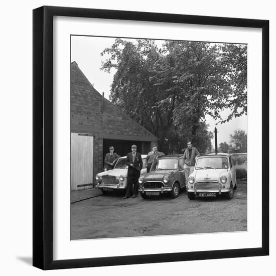 Group of Friends with their Cars, Mexborough, South Yorkshire, 1965-Michael Walters-Framed Photographic Print