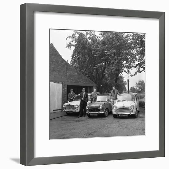 Group of Friends with their Cars, Mexborough, South Yorkshire, 1965-Michael Walters-Framed Photographic Print