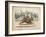 Group of Gentlemen Watch a Monkey Riding a Dog-null-Framed Art Print