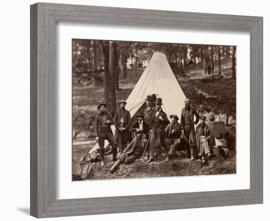 Group of Guides for the Army of the Potomac, 1862 (Albumen Print)-Alexander Gardner-Framed Giclee Print