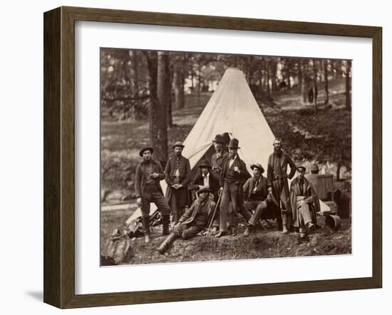 Group of Guides for the Army of the Potomac, 1862 (Albumen Print)-Alexander Gardner-Framed Giclee Print