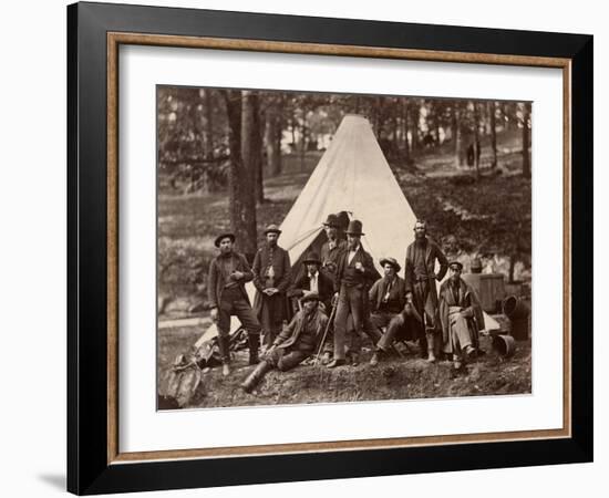 Group of Guides for the Army of the Potomac, 1862 (Albumen Print)-Alexander Gardner-Framed Giclee Print