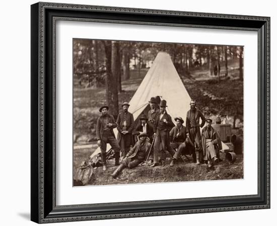 Group of Guides for the Army of the Potomac, 1862 (Albumen Print)-Alexander Gardner-Framed Giclee Print