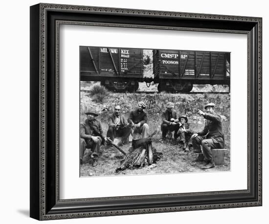 Group Of Hoboes, 1920S-null-Framed Photographic Print