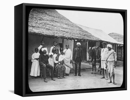 Group of Indian Coolies, South Africa, C1890-null-Framed Premier Image Canvas