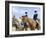 Group of Jockeys Sitting on Horses-null-Framed Photographic Print