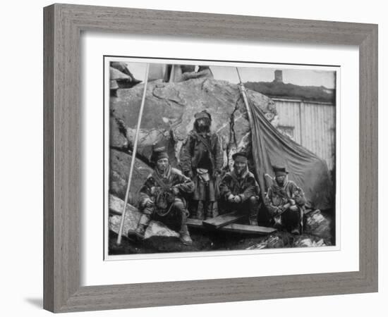 Group of Lapps, Norway, Late 19th Century-John L Stoddard-Framed Giclee Print