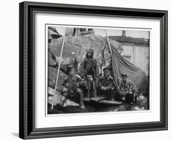 Group of Lapps, Norway, Late 19th Century-John L Stoddard-Framed Giclee Print