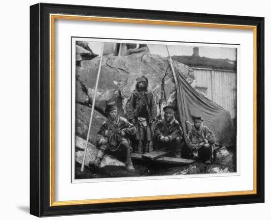 Group of Lapps, Norway, Late 19th Century-John L Stoddard-Framed Giclee Print