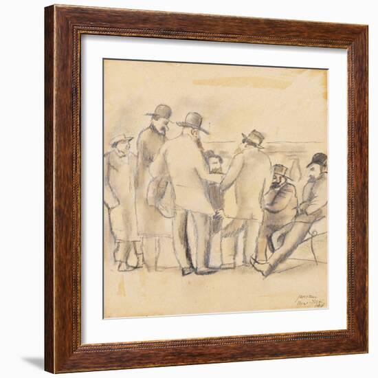 Group of Men, New York, 1918 (W/C and Pencil on Paper)-Jules Pascin-Framed Giclee Print