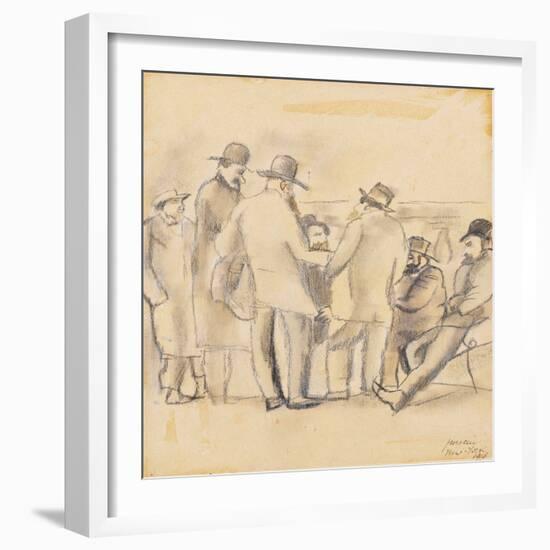 Group of Men, New York, 1918 (W/C and Pencil on Paper)-Jules Pascin-Framed Giclee Print