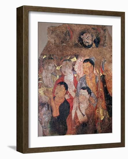 Group of Monks and Bodhisattvas, 9th-10th Century-null-Framed Giclee Print