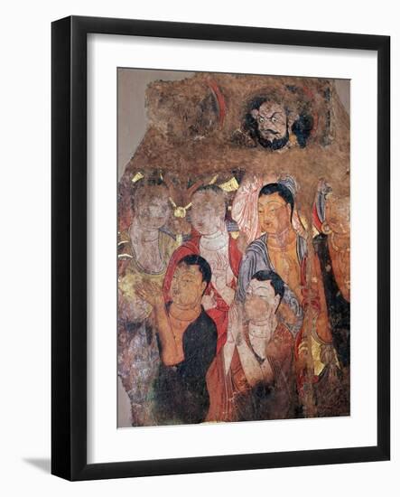 Group of Monks and Bodhisattvas, 9th-10th Century-null-Framed Giclee Print