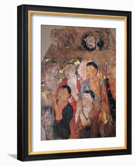 Group of Monks and Bodhisattvas, 9th-10th Century-null-Framed Giclee Print