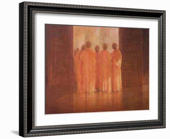 Group of Monks, Vietnam-Lincoln Seligman-Framed Giclee Print